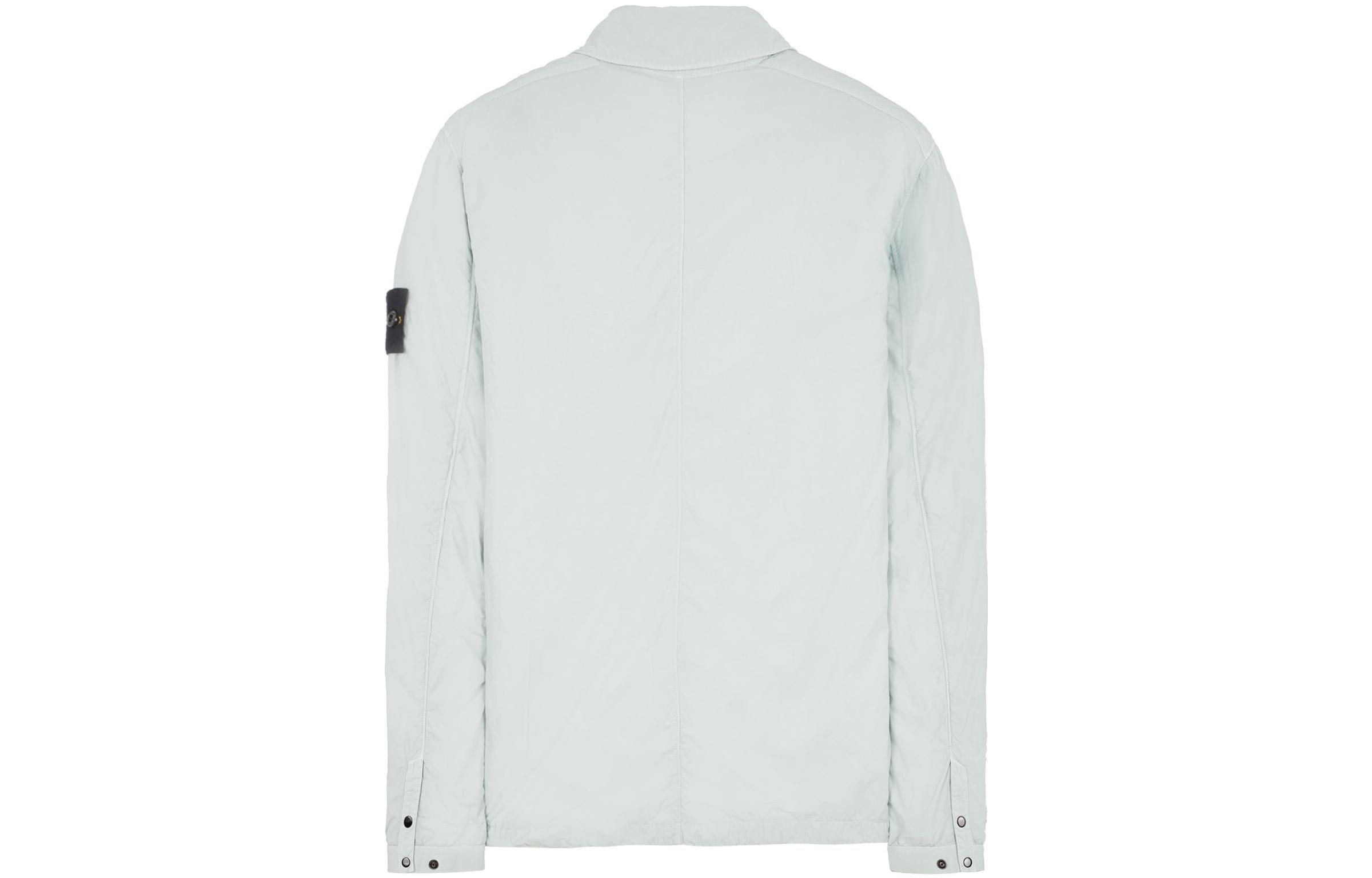 STONE ISLAND FW22 Washed Shirt Jacket  Pearl Gray Dual Pocket Outerwear 7715101WN-V0161 圖 3