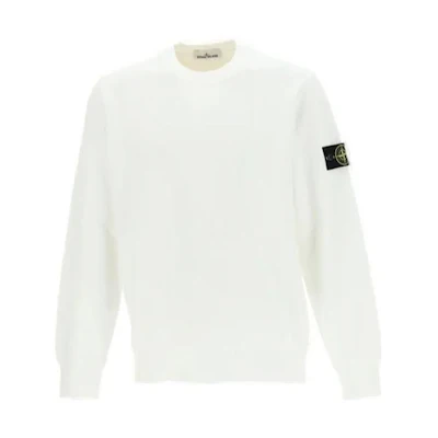 Stone Island FW22 White Crewneck Long Sleeve Sweatshirt 秋冬款 771563020000-V0001