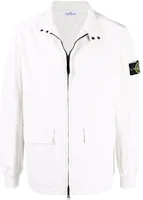 Stone Island FW22 White Lightweight Jacket with Logo Patch for Men 761541033-V0003 Stone Island FW22 White Lightweight Jacket with Logo Patch for Men 761541033-V0003