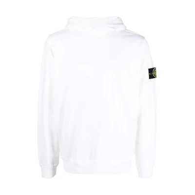 Stone Island FW22 White Logo Hoodie Long Sleeve Sweatshirt 761562852-V0001