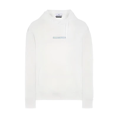 Stone Island FW22 White Pullover Hoodie with Drawstring for Men 771560335-V0099