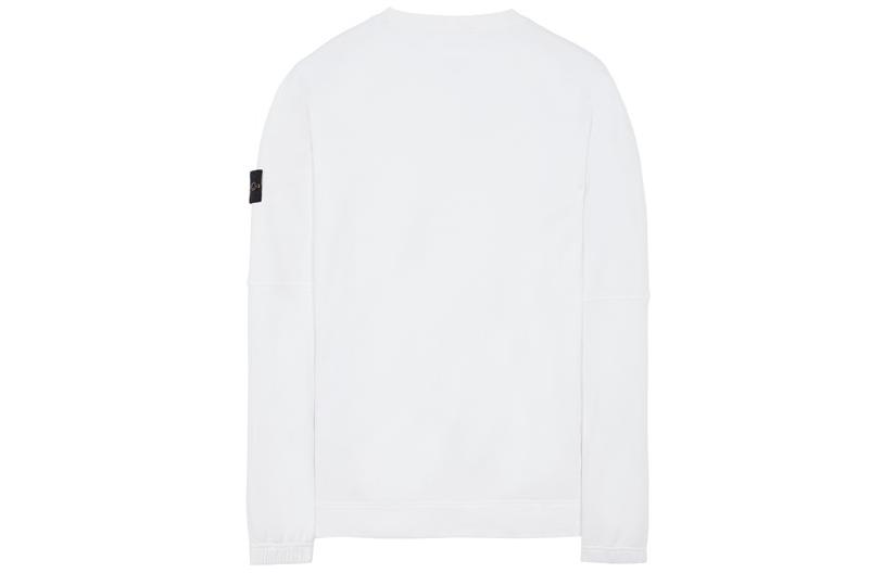 Lookbook Stone Island FW22 男士白色連帽衫帶標誌補丁長袖上衣 771562020-V0001