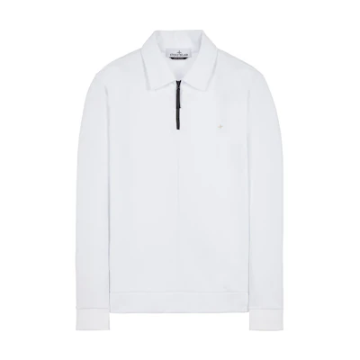 Stone Island FW22 White Star Embroidery Half-Zip Pullover Sweatshirt 7715629G5-V0001