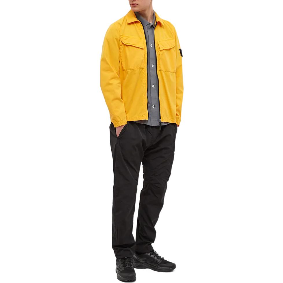 STONE ISLAND FW22 Yellow Canvas Long Sleeve Jacket for Men. 7715101WN-V0130 圖 3