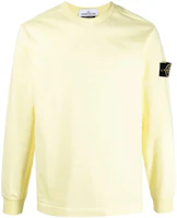 Order STONE ISLAND FW22 Yellow Crewneck Logo Patch Long Sleeve Sweatshirt Men. 741564450-V0031