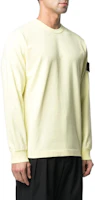 Shop STONE ISLAND FW22 Yellow Crewneck Logo Patch Long Sleeve Sweatshirt Men. 741564450-V0031