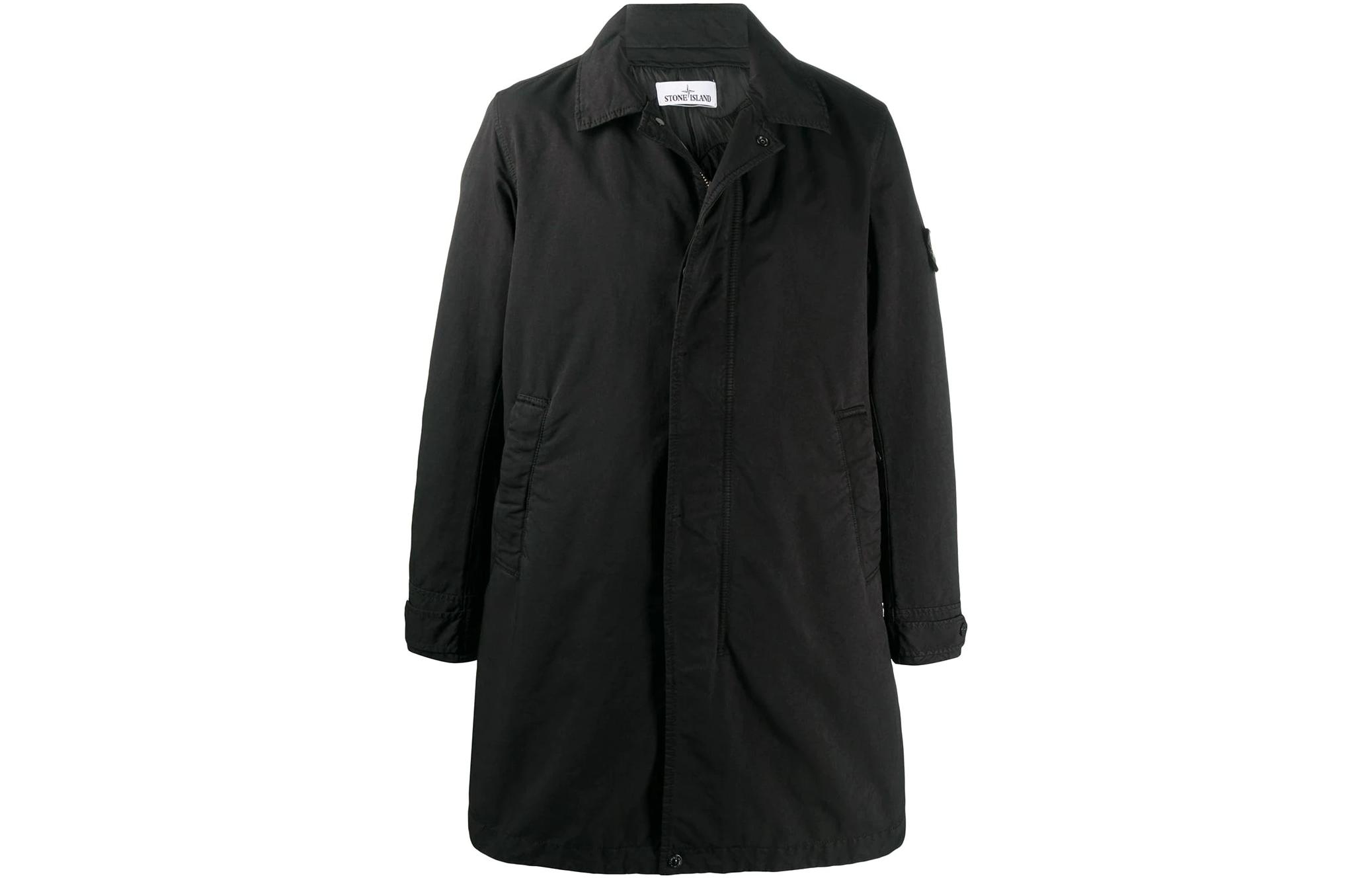 Stone Island FW22 Zip-Up Collared Jacket Black Menswear 731571349-V0029