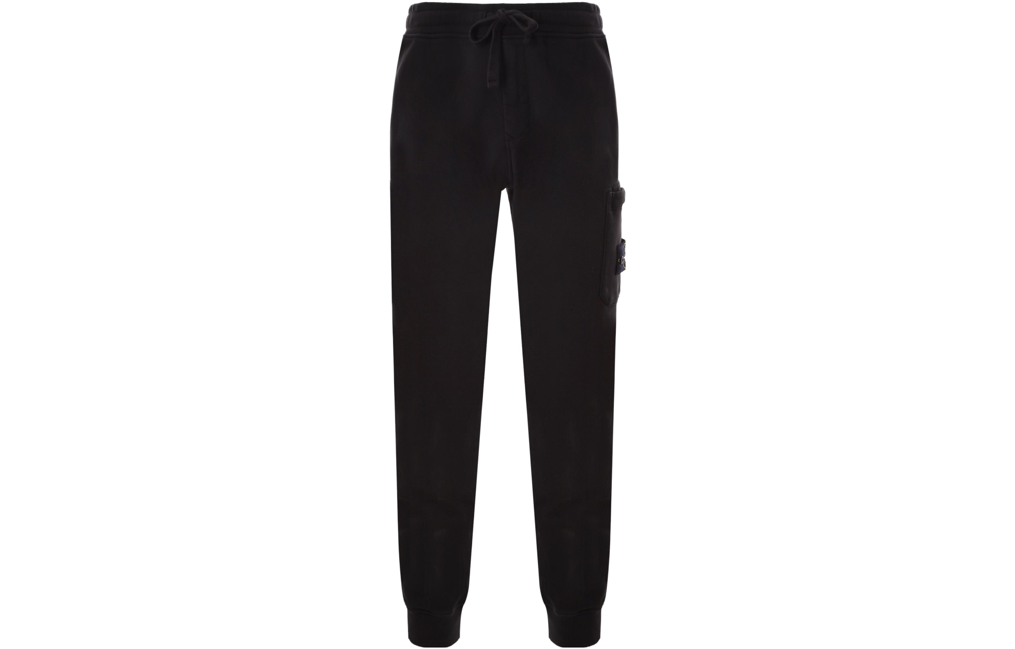 STONE ISLAND FW23  Black Casual Jogger Pants with Logo. 791564551-A0029