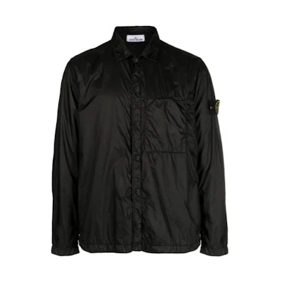 STONE ISLAND FW23 Black Solid Color Button-Up Collar Jacket 791510525-V0029