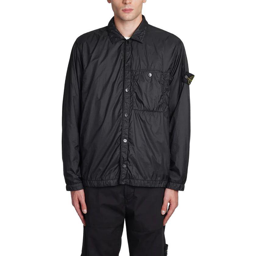 STONE ISLAND FW23  Black Solid Color Button-Up Collar Jacket 791510525-V0029 圖 4