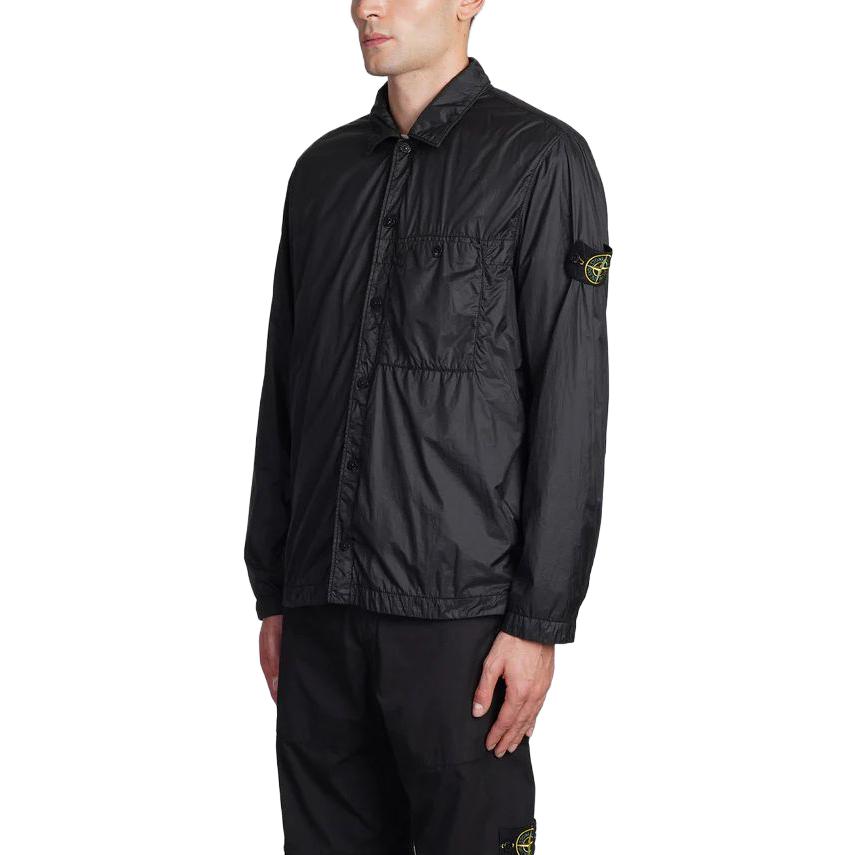 STONE ISLAND FW23  Black Solid Color Button-Up Collar Jacket 791510525-V0029 圖 6