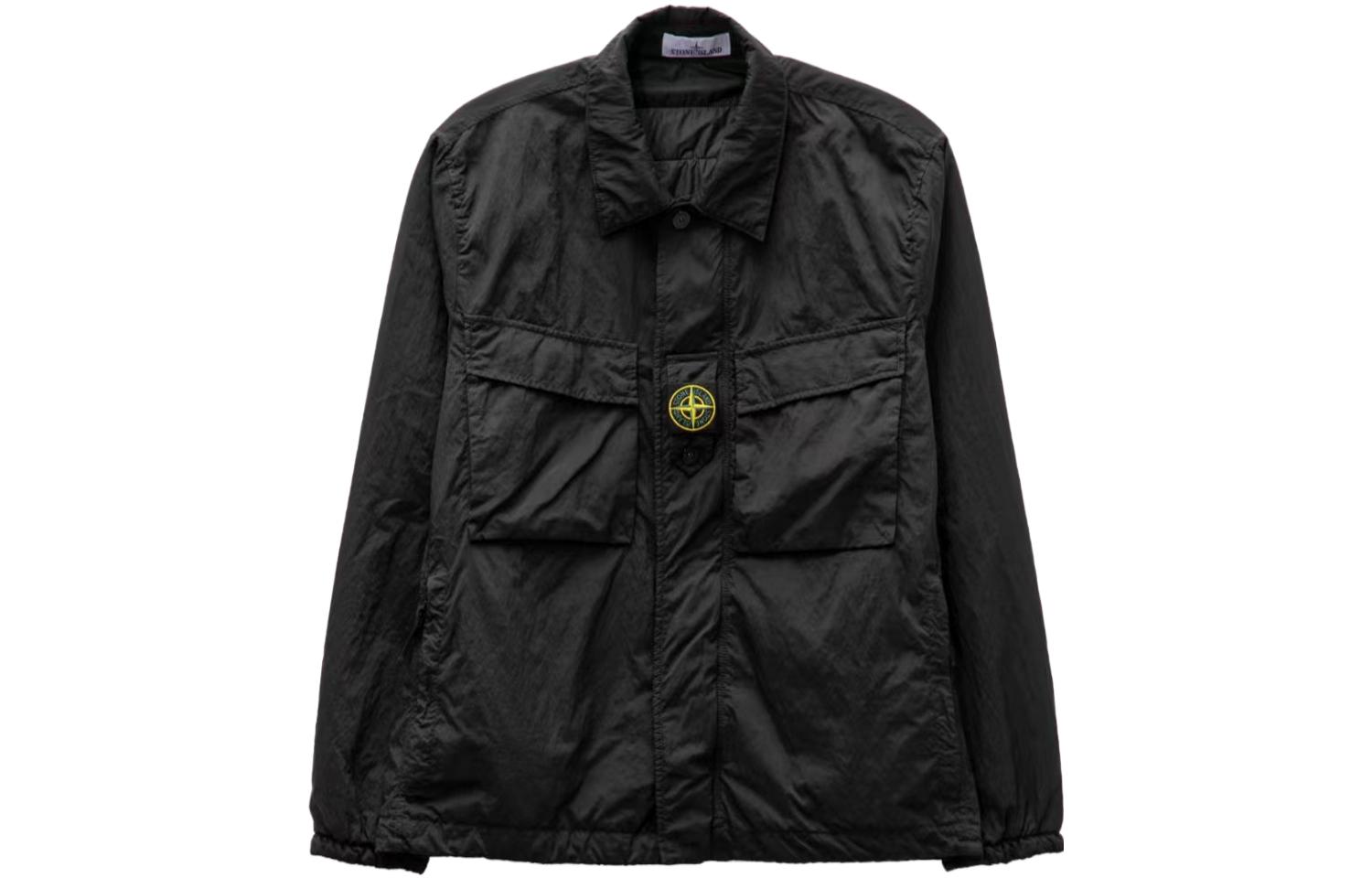 STONE ISLAND FW23  Black Solid Color Single-Breasted Long Sleeve Jacket 7915Q0819-V0029 圖 2