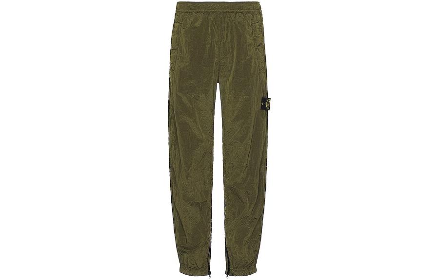 STONE ISLAND FW23  Olive Green Nylon Metal Zip Straight Pants. 791531119-V0058