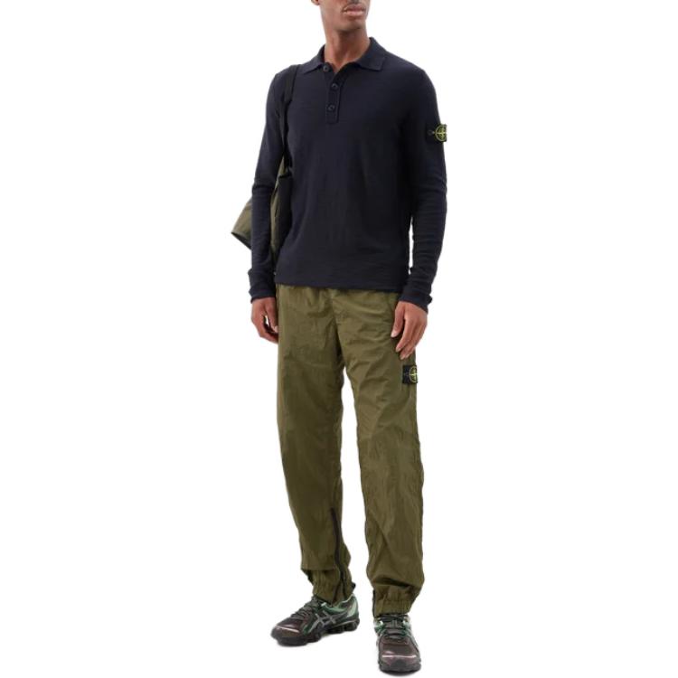 STONE ISLAND FW23  Olive Green Nylon Metal Zip Straight Pants. 791531119-V0058 圖 4