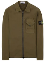 STONE ISLAND FW23 Olive Green Solid Color Zip-Up Jacket 791511010-V0058 STONE ISLAND FW23 Olive Green Solid Color Zip-Up Jacket 791511010-V0058
