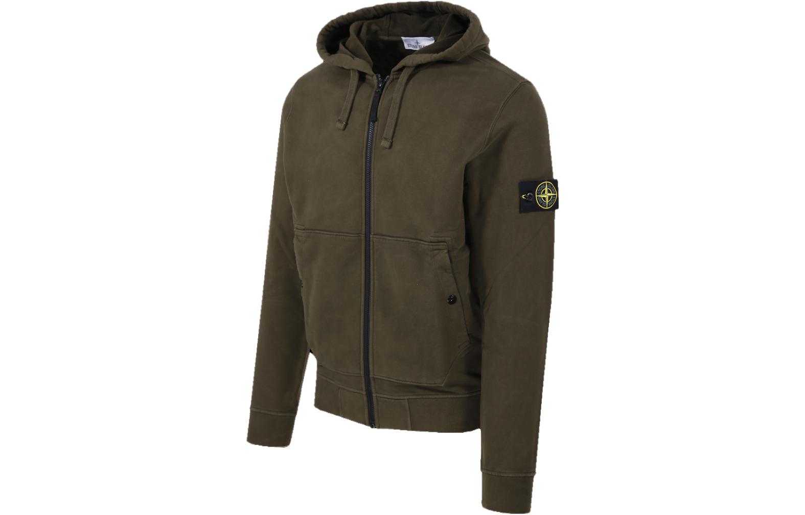 STONE ISLAND FW23  Slim Fit Green Zip-Up Hoodie 791561620-V0058 圖 4