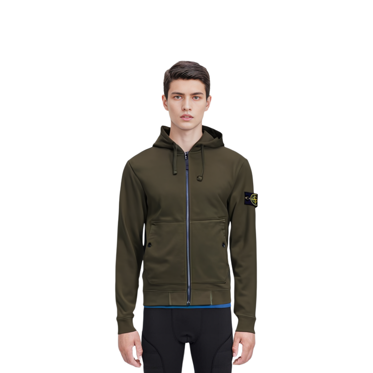 STONE ISLAND FW23  Slim Fit Green Zip-Up Hoodie 791561620-V0058 圖 5
