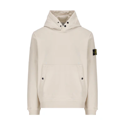 Stone Island FW23 Beige Hoodie with Logo Print for Men 791561720-V0097
