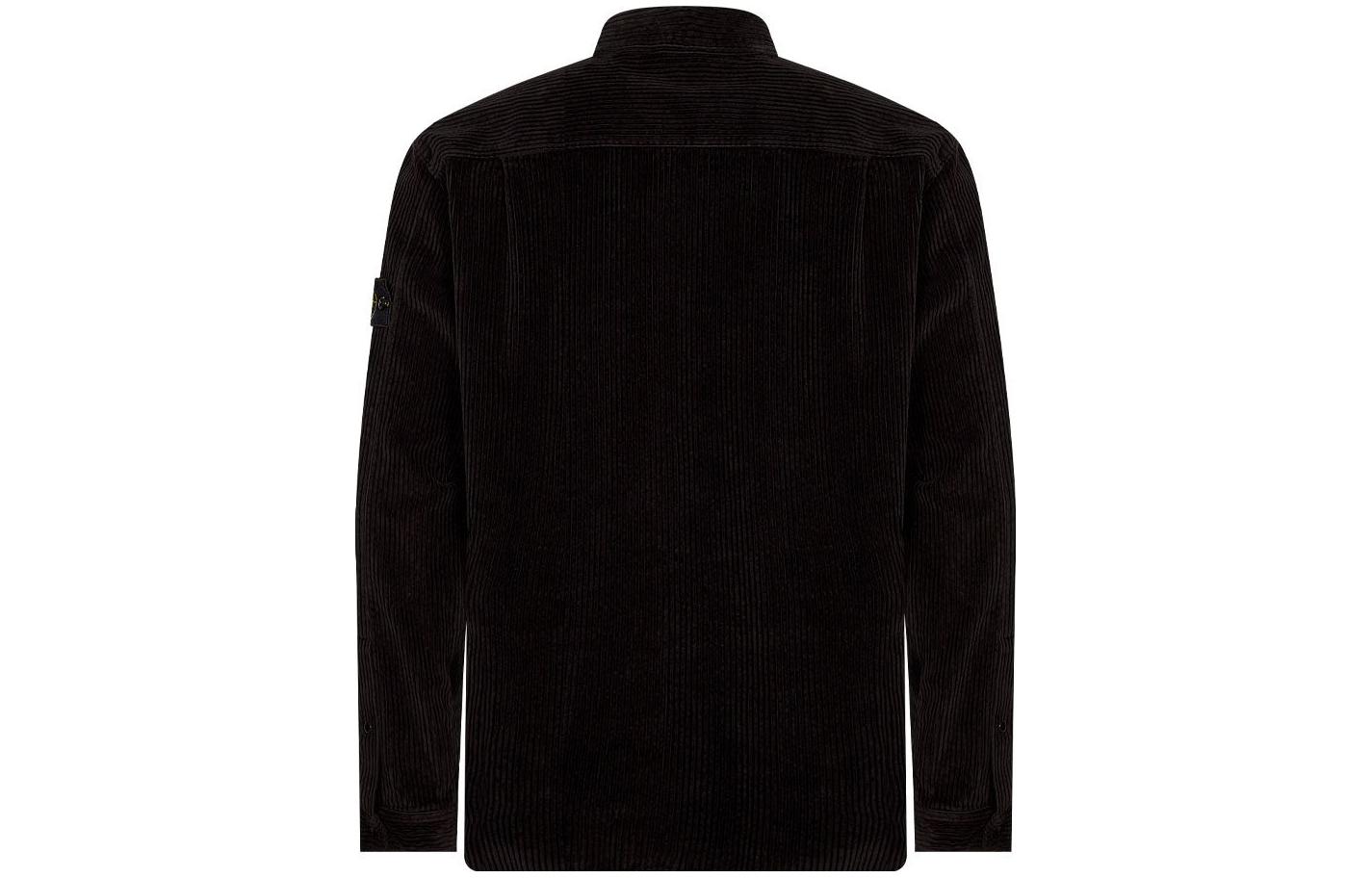 Lookbook Stone Island FW23 黑色男士徽標貼長袖襯衫 791511311-V0029