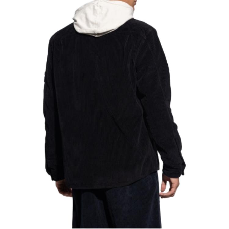 Purchase Stone Island FW23 黑色男士徽標貼長袖襯衫 791511311-V0029