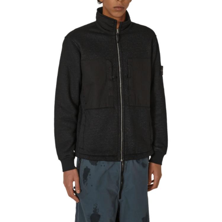 Lookbook STONE ISLAND FW23 黑色加绒立领夹克男士外套 791567256-V0029