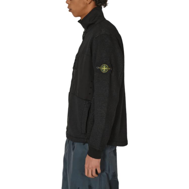 Purchase STONE ISLAND FW23 黑色加绒立领夹克男士外套 791567256-V0029