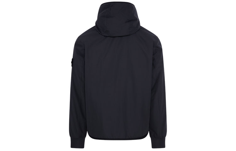 STONE ISLAND FW23 Black Zip-Up Hoodie Jacket with Logo Patch for Men. 791541027-V0029 圖 3