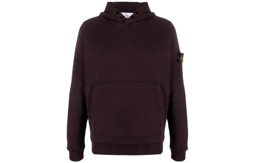 Stone Island FW23 Classic Solid Pullover Hoodie Burgundy 791561720V0011