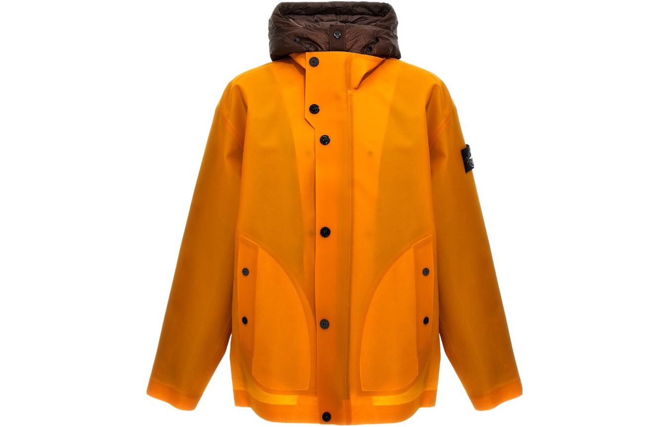 STONE ISLAND FW23 Color-Changing Zip Hoodie Jacket Yellow for Men. 791543899-V0013