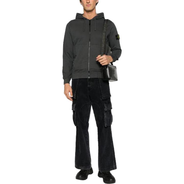 STONE ISLAND FW23 Compass Logo Zip-Up Hoodie Men’s Solid Gray 791561620-V0062 圖 4