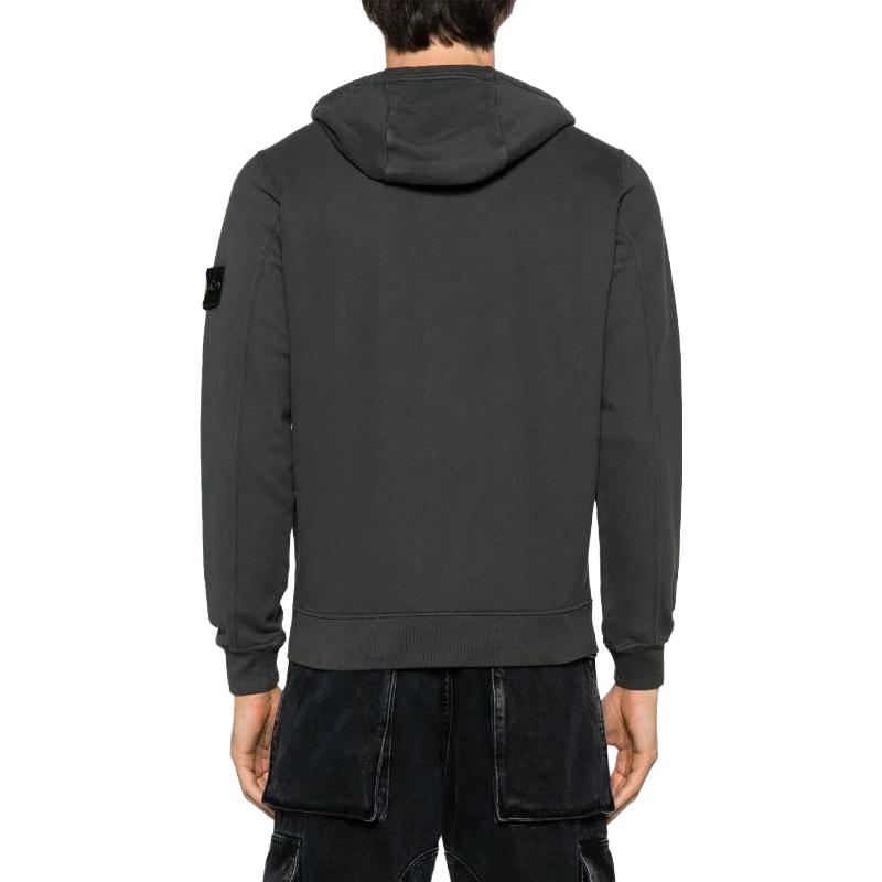 STONE ISLAND FW23 Compass Logo Zip-Up Hoodie Men’s Solid Gray 791561620-V0062 圖 5