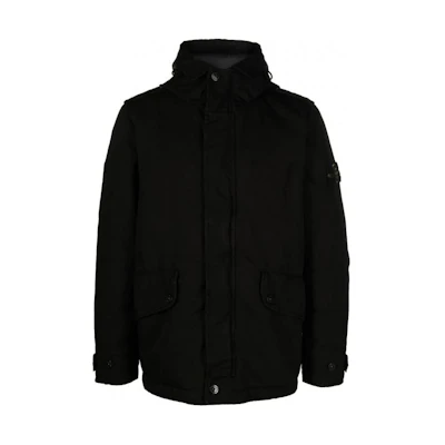 Stone Island FW23 David-TC Hooded Jacket with Zip and Patch Black 791541349-V0029