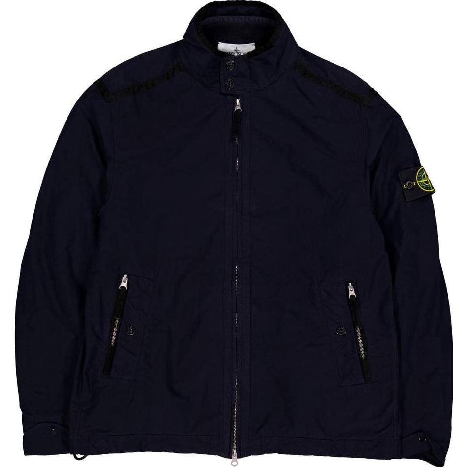 Stone Island FW23 David Light-Tc Navy Zip-Up Jacket Unisex Layered Design 791541531-V0020