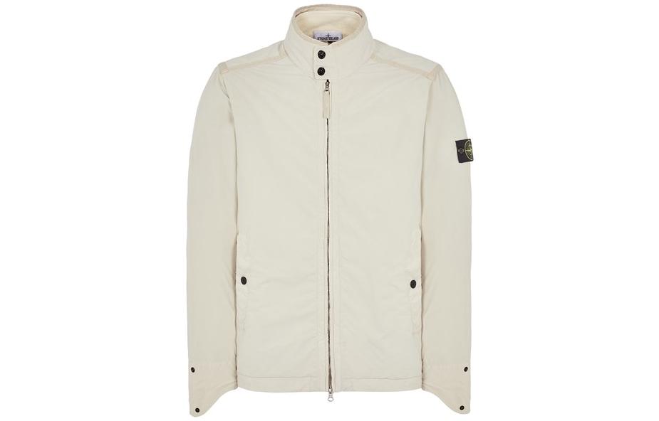 Stone Island FW23 David Light-Tc Zip-Up Layered Jacket White 791541531-V0097