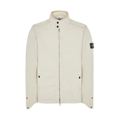 Stone Island FW23 David Light-Tc Zip-Up Layered Jacket White 791541531-V0097