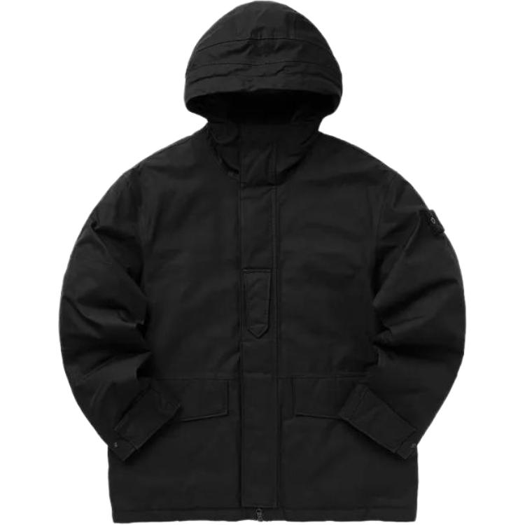 Stone Island FW23 Ghost Pieces Black Badge Ventile Hooded Jacket Black - Men 7915420F1-V0029