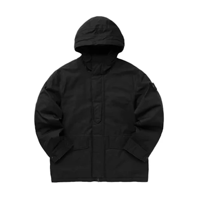 Stone Island FW23 Ghost Pieces Black Badge Ventile Hooded Jacket Black - Men 7915420F1-V0029