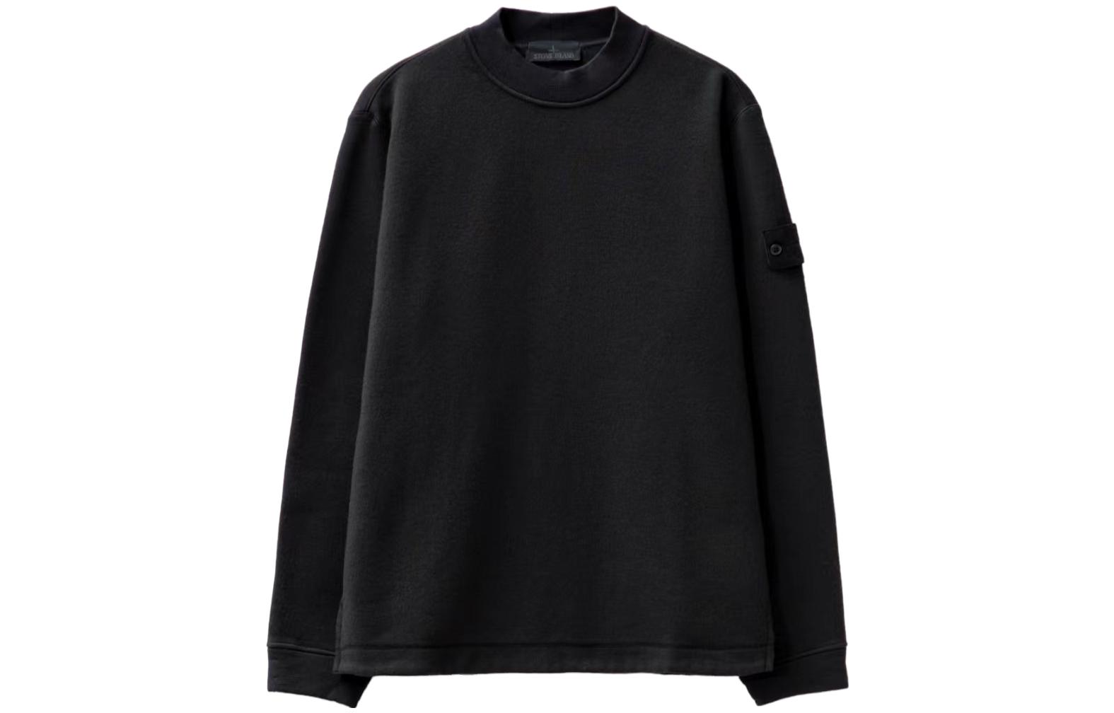 Stone Island FW23 Ghost Pieces Black Label Wool Blend Crewneck Sweater Unisex 7915633F3-V0029