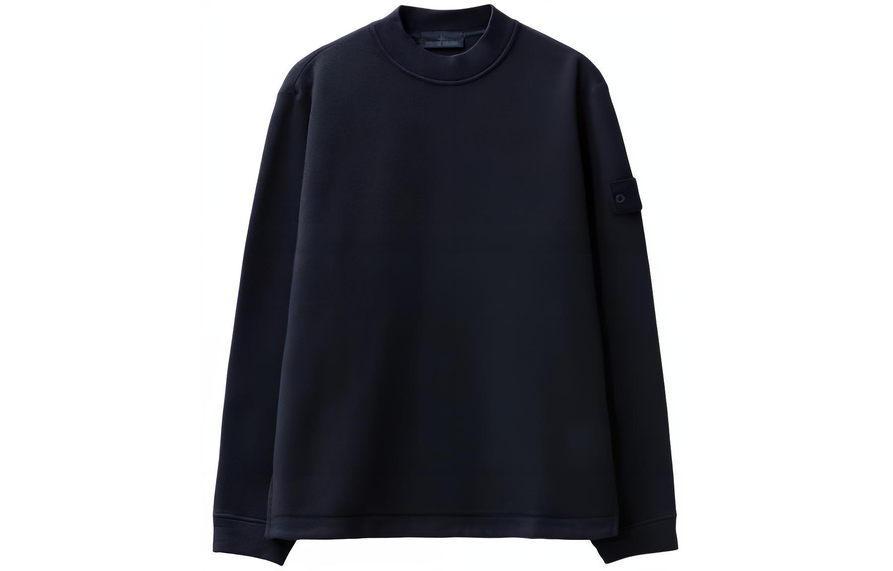 Stone Island FW23 Ghost Pieces Unisex Navy Blue Crewneck Sweatshirt 7915633F3-V0020