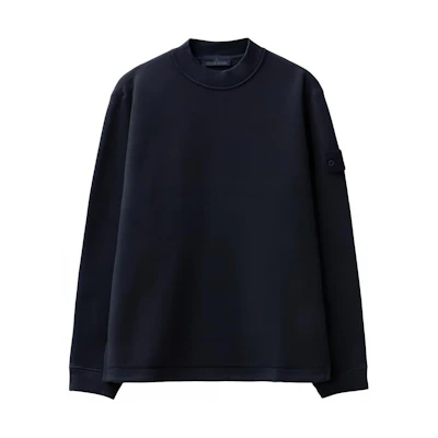 Stone Island FW23 Ghost Pieces Unisex Navy Blue Crewneck Sweatshirt 7915633F3-V0020