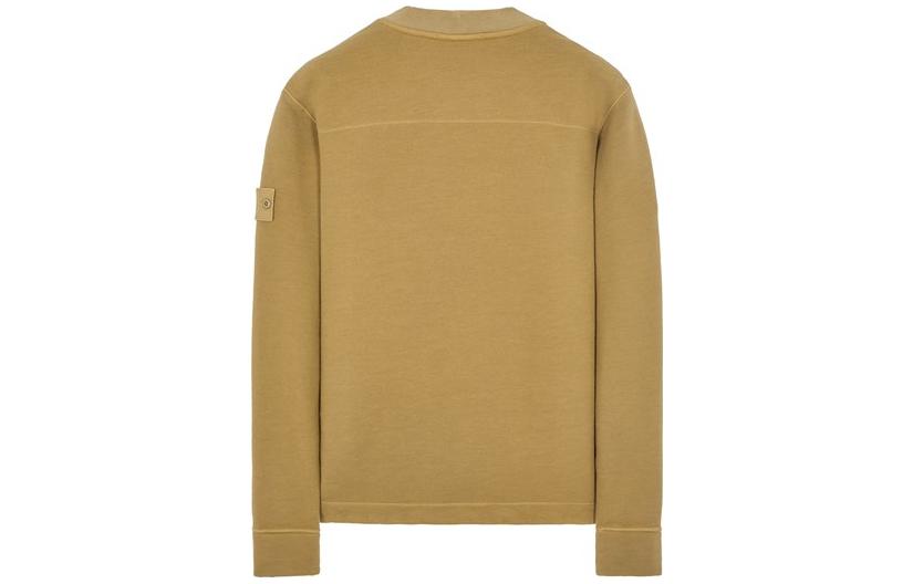 Lookbook STONE ISLAND FW23 Ghost Pieces Unisex Crewneck Sweater Khaki. 7915633F3-V0098