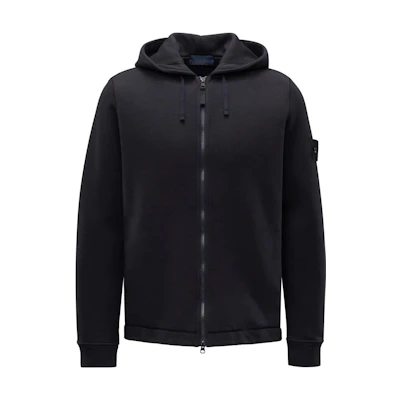 Stone Island FW23 Ghost Series Black Label Wool Hoodie Navy Blue 7915632F3-V0020
