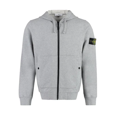 Stone Island FW23 Gray Zip-Up Hoodie Casual Wear 791561620-V0M64