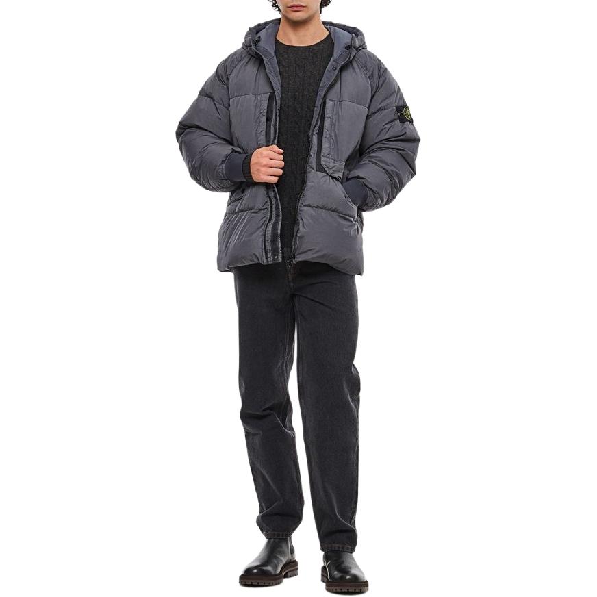 STONE ISLAND FW23 Grey Puffer Hooded Jacket Unisex 791540723-V0062 圖 6