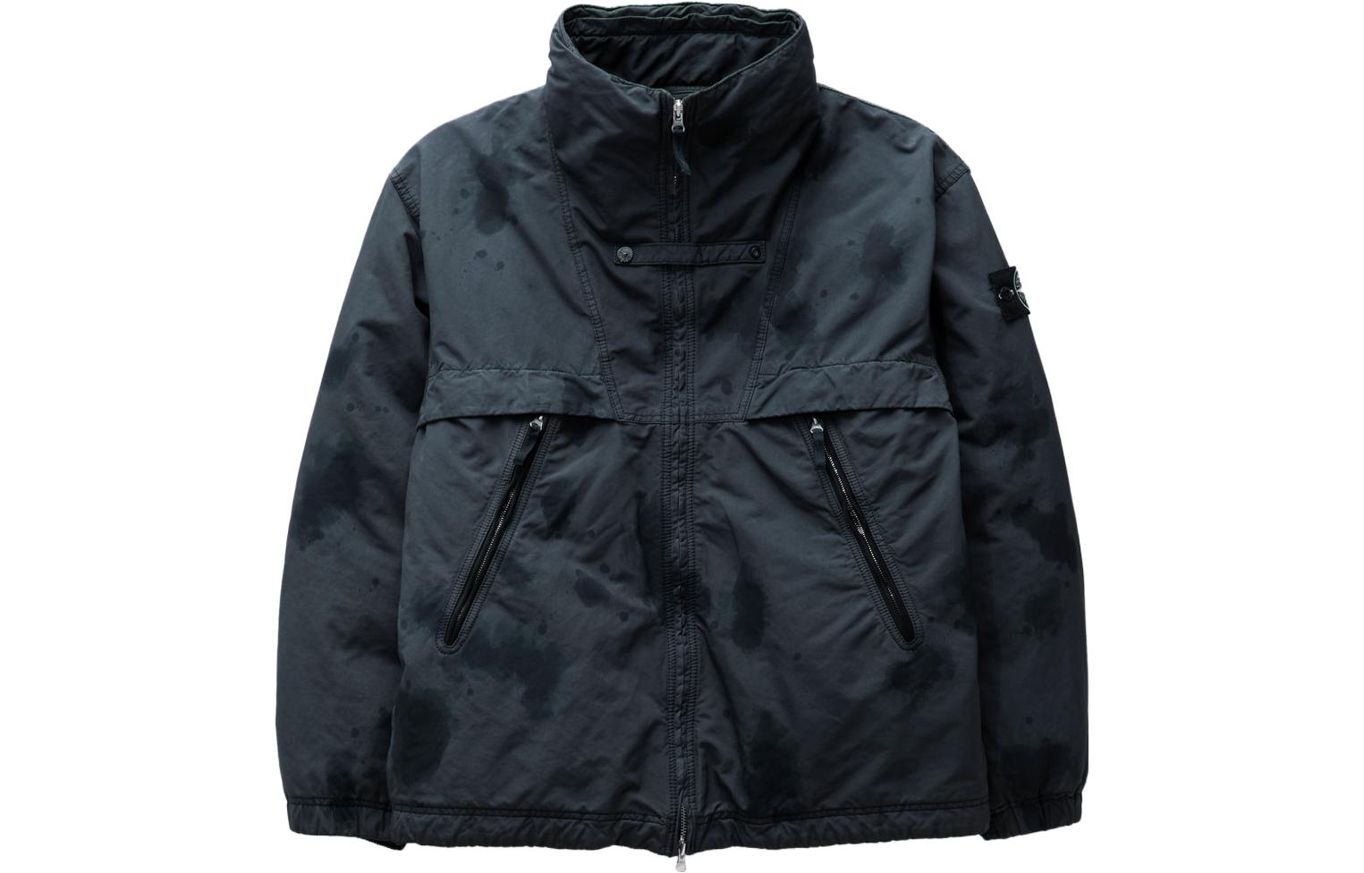 STONE ISLAND FW23 Hand Coloring Hoodie Down Jacket David-TC Unisex Ash Grey Rare. 7915435E1-V0062