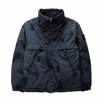 STONE ISLAND FW23 Hand Coloring Hoodie Down Jacket David-TC Unisex Ash Grey Rare. 7915435E1-V0062