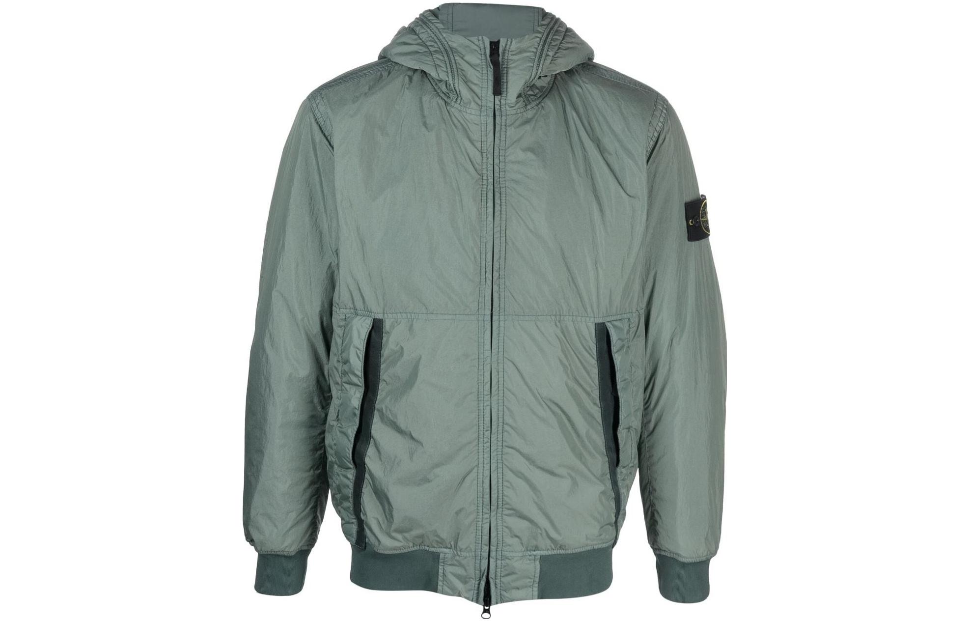 Stone Island FW23 Lightweight Nylon PrimaLoft® Hooded Jacket Sage Green Mens 791540823-V0055