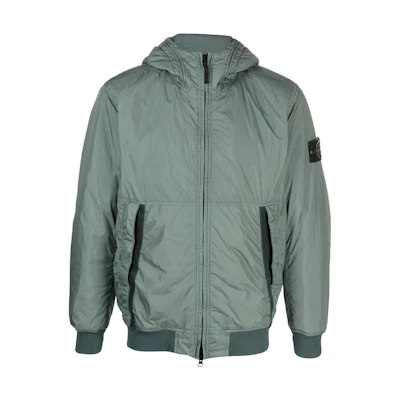 Stone Island FW23 Lightweight Nylon PrimaLoft® Hooded Jacket Sage Green Mens 791540823-V0055