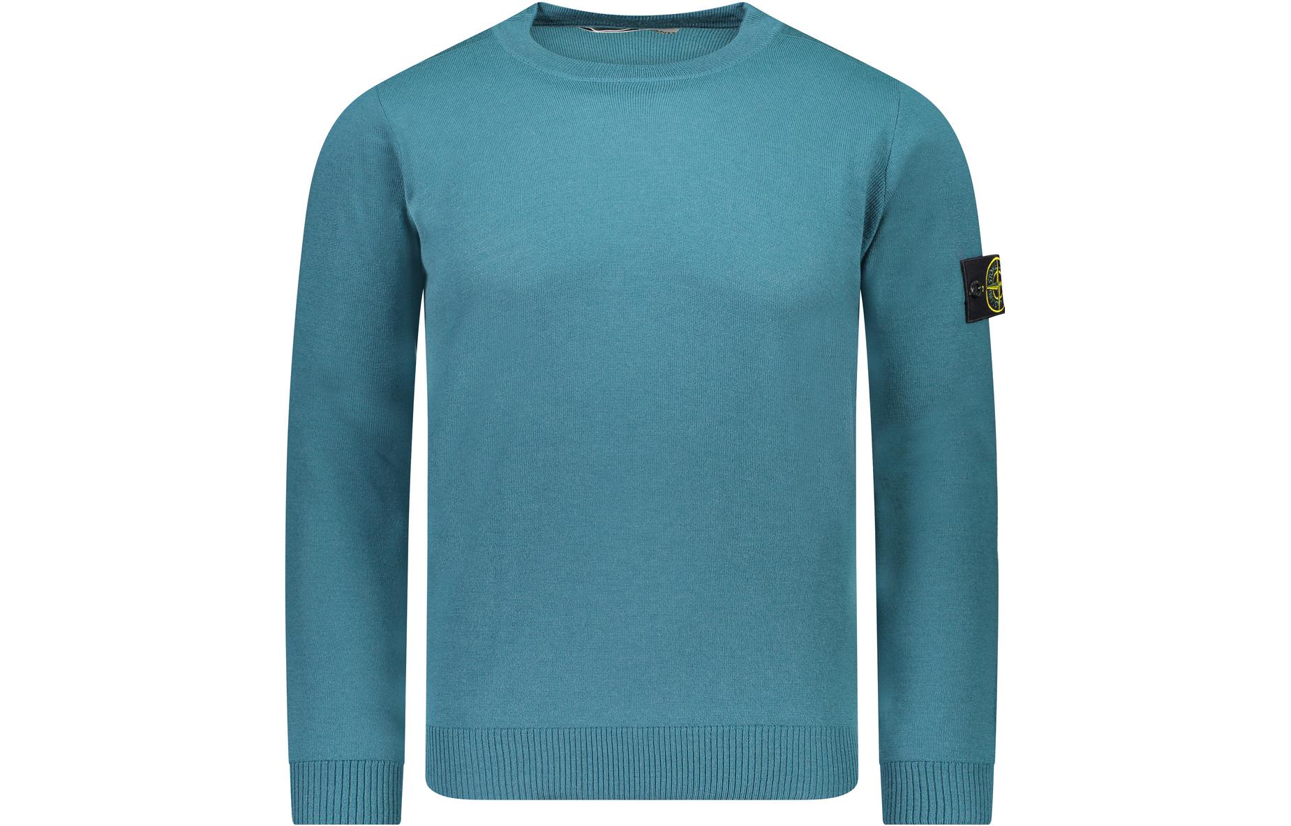 Stone Island FW23 Logo Crewneck Pullover Sweatshirt Green 7915510C4-V0057