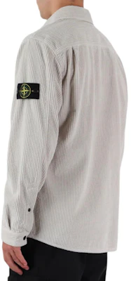 Stone Island FW23 Long Sleeve Shirt Button-Up with Logo Patch - Plaster Grey () 791511311-V0097 Details for Stone Island FW23 Long Sleeve Shirt Button-Up with Logo Patch - Plaster Grey () 791511311-V0097